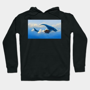 Whales swimming in the sky Hoodie